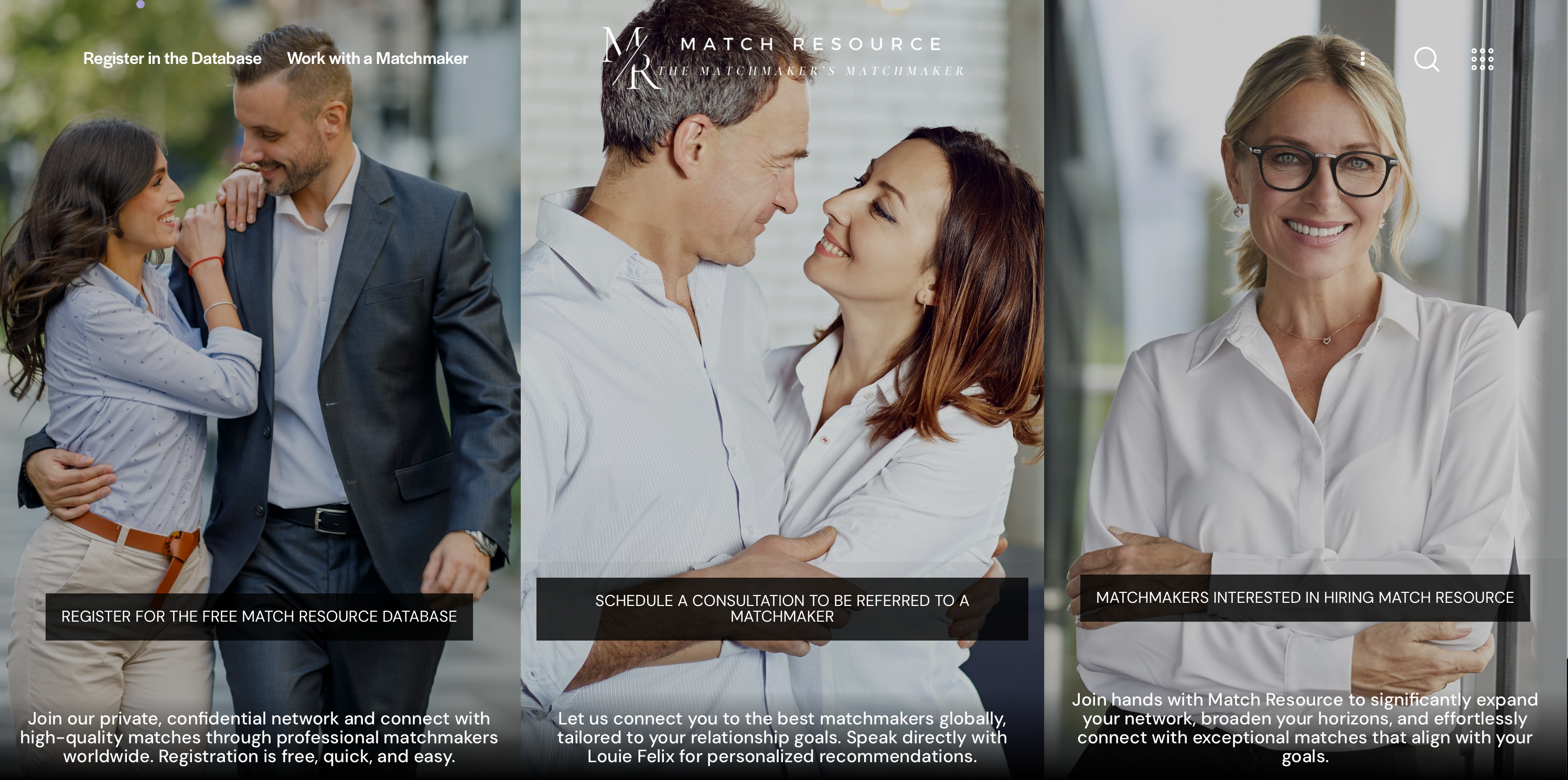 Match Resource website screenshot